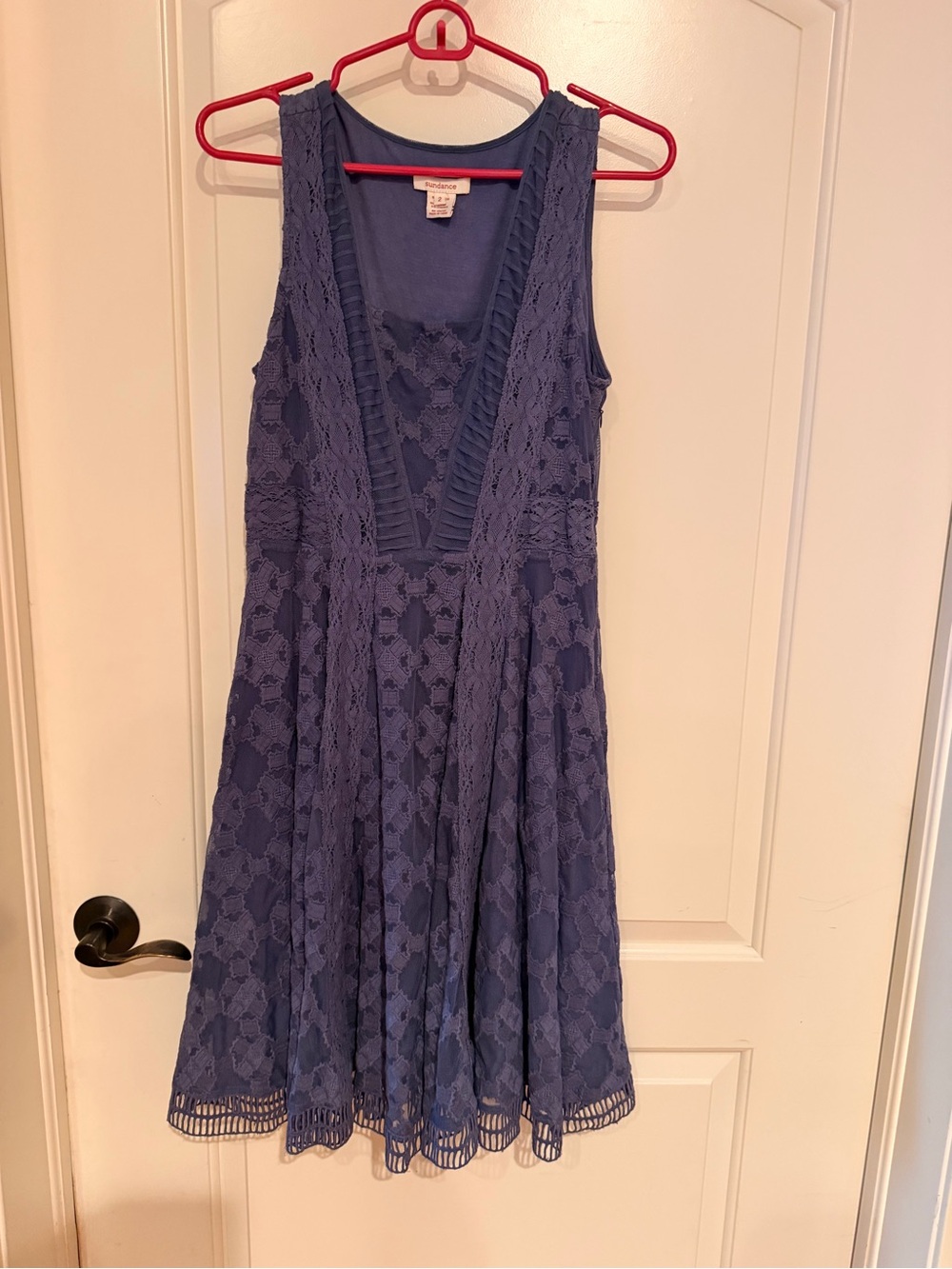 Sundance Blue Lace Size 2 Romantic, Boho, Cottage Core Dress EUC